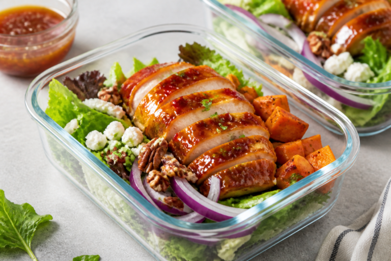 Hot Honey Chicken Salad Meal Prep – A Sweet, Spicy, Make-Ahead Lunch