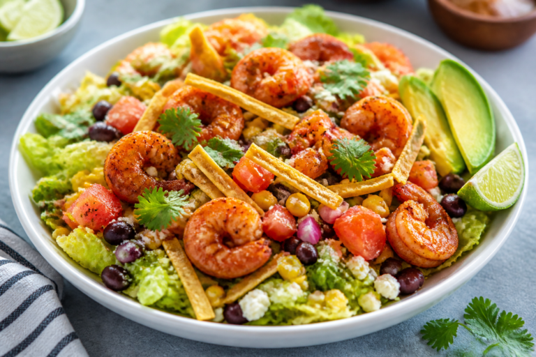 Spicy Shrimp Taco Salad – Fresh, Zesty, and Weeknight-Friendly