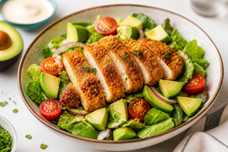 Crispy Chicken Avocado Salad – A Fresh, Satisfying Meal
