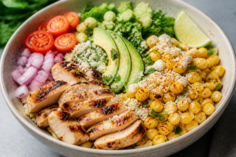 Street Corn Chicken Protein Bowls – A Bright, Hearty Meal Prep Favorite
