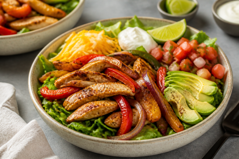Chicken Fajita Salad Bowls – Fresh, Zesty, and Satisfying