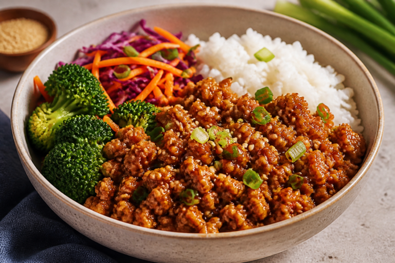 Honey Garlic Ground Turkey Bowls – A Fast, Flavor-Packed Weeknight Dinner