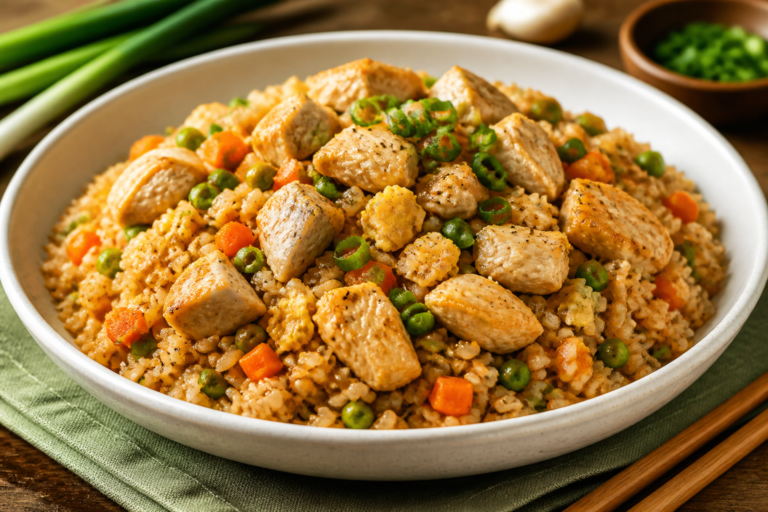 High Protein Chicken Fried Rice – Simple, Satisfying, and Meal-Prep Friendly