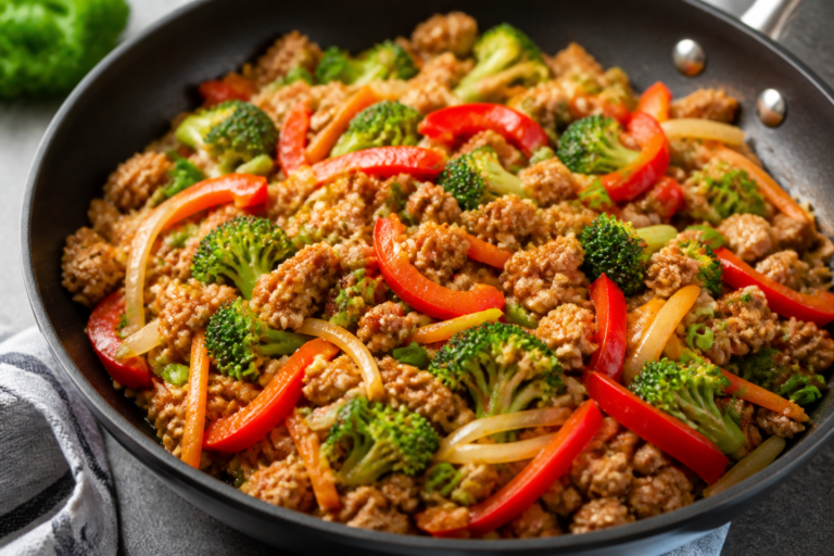 One-Pan Ground Turkey Stir Fry – Fast, Flavorful, and Weeknight-Friendly
