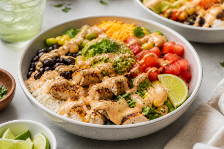Loaded Chicken Burrito Bowls – A Fresh, Flavor-Packed Weeknight Win