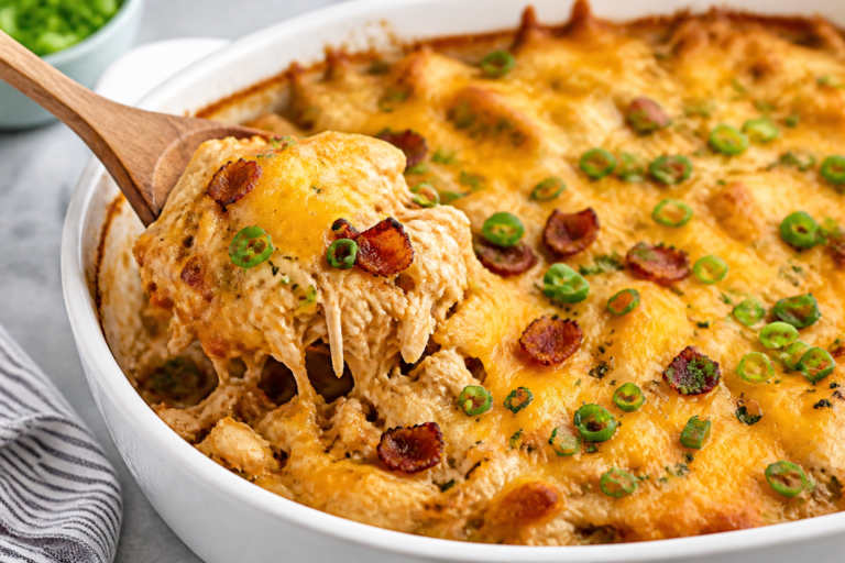 High Protein Crack Chicken Casserole – Creamy, Cheesy, and Satisfying