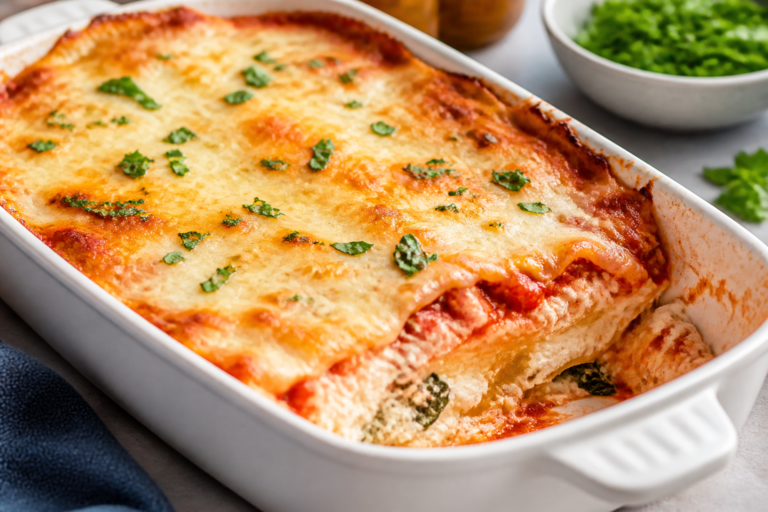 Cottage Cheese Lasagna Bake – Cozy, Creamy, and Weeknight-Friendly