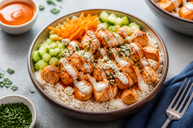 Buffalo Chicken Rice Bowls – Spicy, Comforting, and Easy to Make