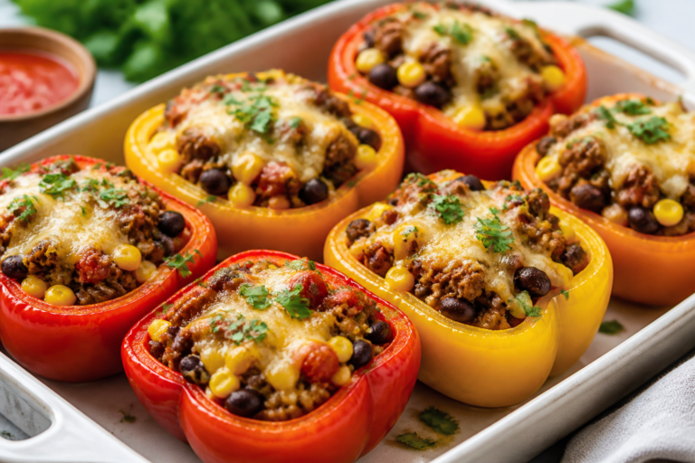 High Protein Taco Stuffed Peppers – A Simple, Satisfying Weeknight Dinner