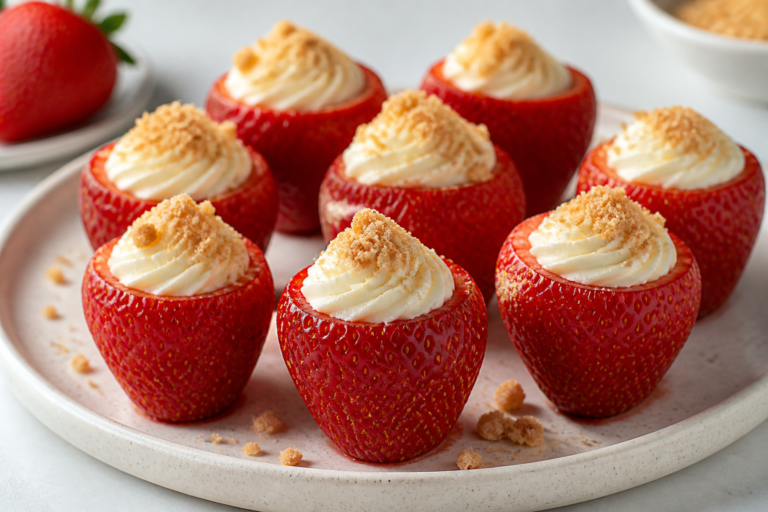 High Protein Cheesecake Stuffed Strawberries – A Light, Sweet Treat With A Protein Boost
