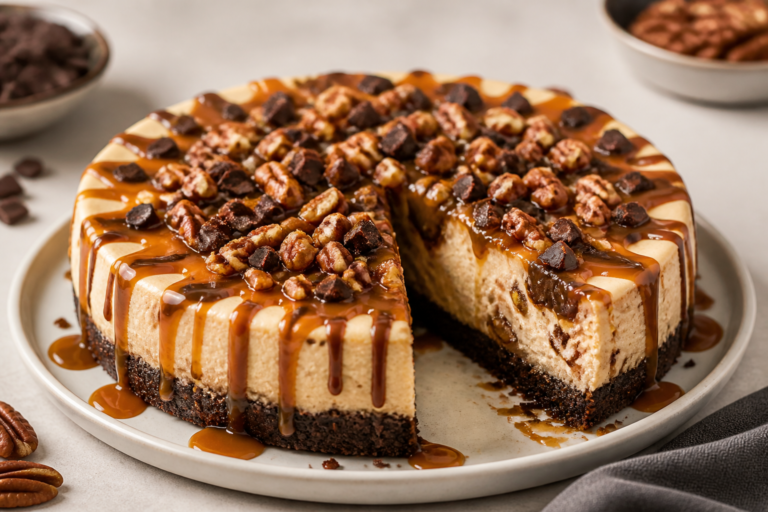 High Protein Turtle Cheesecake – A Lighter Take on a Classic Treat