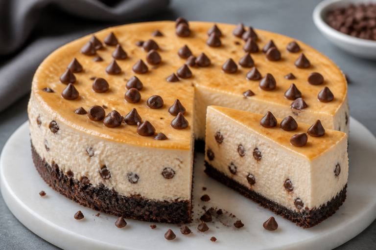 High Protein Chocolate Chip Cheesecake – Creamy, Satisfying, and Better for You