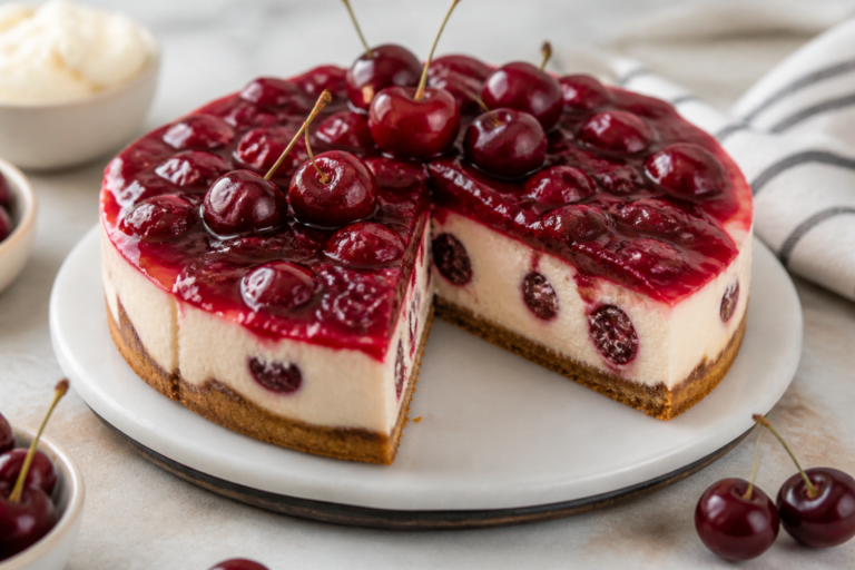 High Protein Cherry Cheesecake – Creamy, Light, and Satisfying