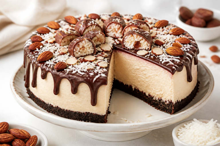 High Protein Almond Joy Cheesecake – A Creamy, Better-For-You Dessert