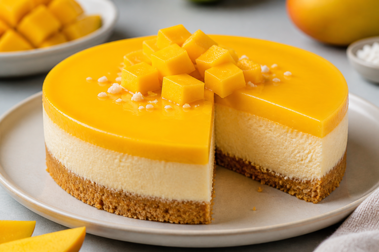 High Protein Mango Cheesecake – Creamy, Fresh, and Satisfying
