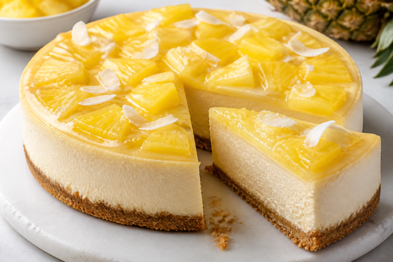High Protein Pineapple Cheesecake – Creamy, Fresh, and Satisfying