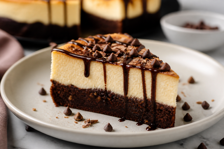 High Protein Brownie Bottom Cheesecake – Rich, Creamy, and Satisfying