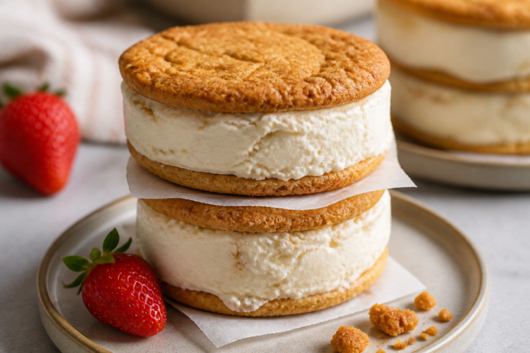 High Protein Cheesecake Ice Cream Sandwiches – Creamy, Satisfying, and Easy