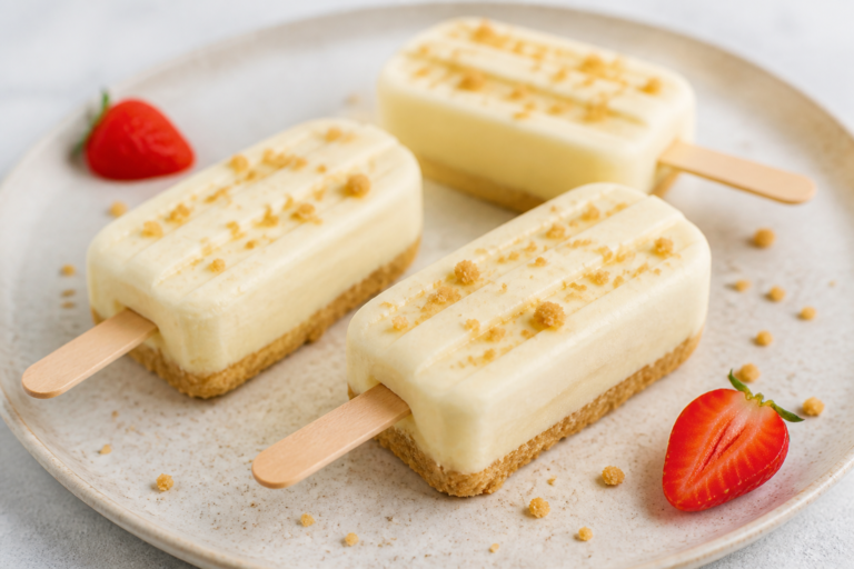 High Protein Cheesecake Popsicles – Creamy, Cold, and Satisfying