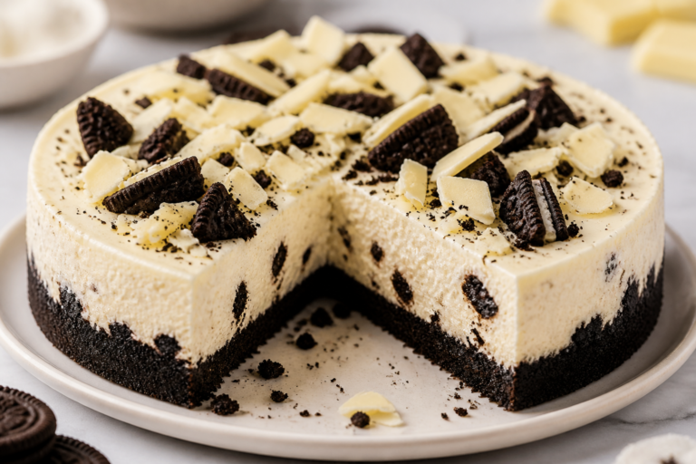 High Protein White Chocolate Oreo Cheesecake – Creamy, Easy, and Satisfying