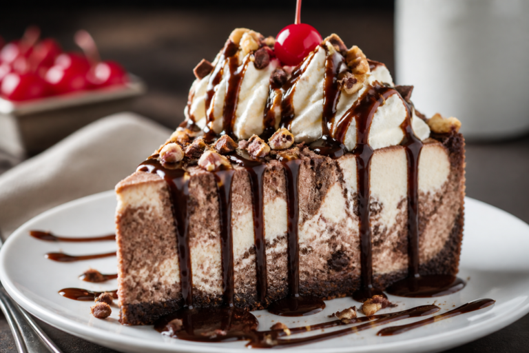 High Protein Hot Fudge Sundae Cheesecake – A Lighter Take on a Classic Treat
