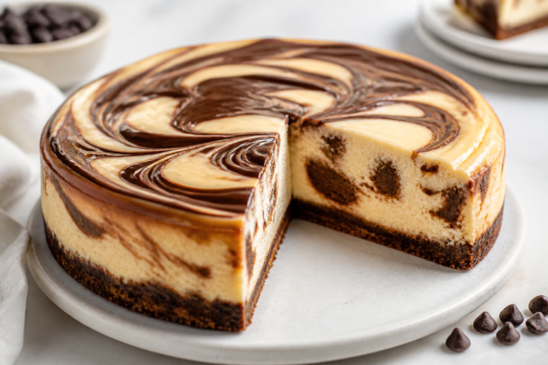 High Protein Fudge Swirl Cheesecake – Creamy, Rich, and Surprisingly Light