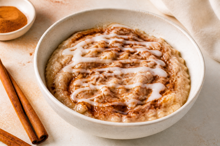 Cinnamon Roll Protein Oatmeal – A Cozy, High-Protein Breakfast