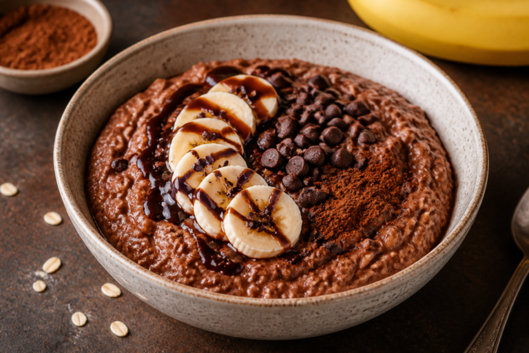 Chocolate Banana Protein Oatmeal – A Simple, Satisfying Breakfast
