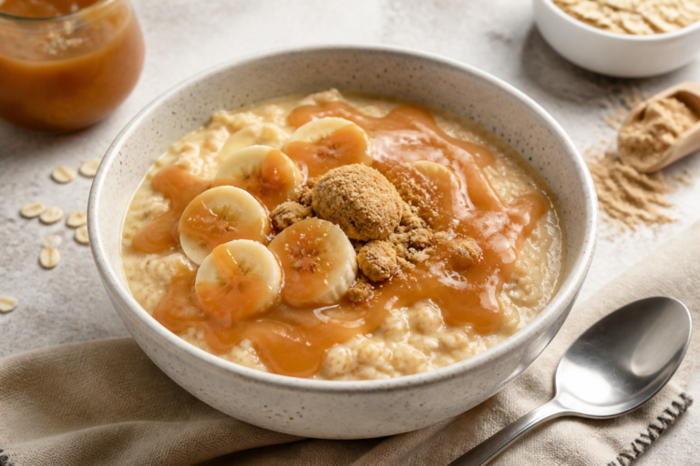 Salted Caramel Protein Oatmeal – A Cozy, High-Protein Breakfast