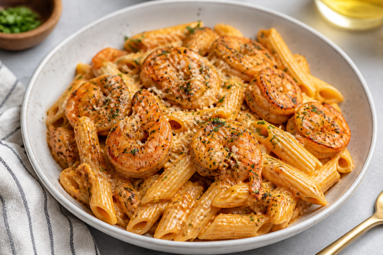 Creamy Cajun Shrimp Protein Pasta – A Cozy, High-Protein Weeknight Favorite