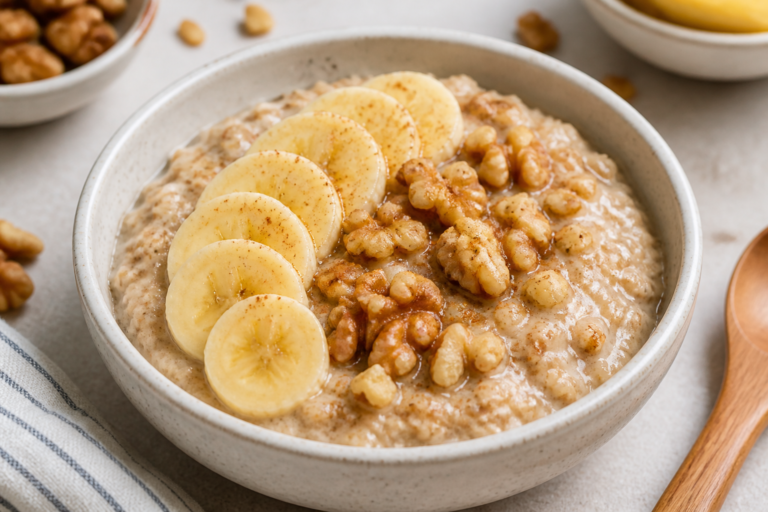 Banana Nut Protein Oatmeal – A Cozy, Filling Breakfast You’ll Actually Crave
