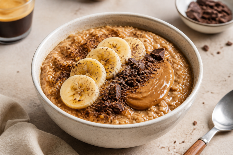 High Protein Coffee Oatmeal – A Cozy, Energizing Breakfast Bowl