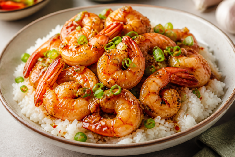 High Protein Honey Garlic Shrimp & Rice – Simple, Fast, and Satisfying