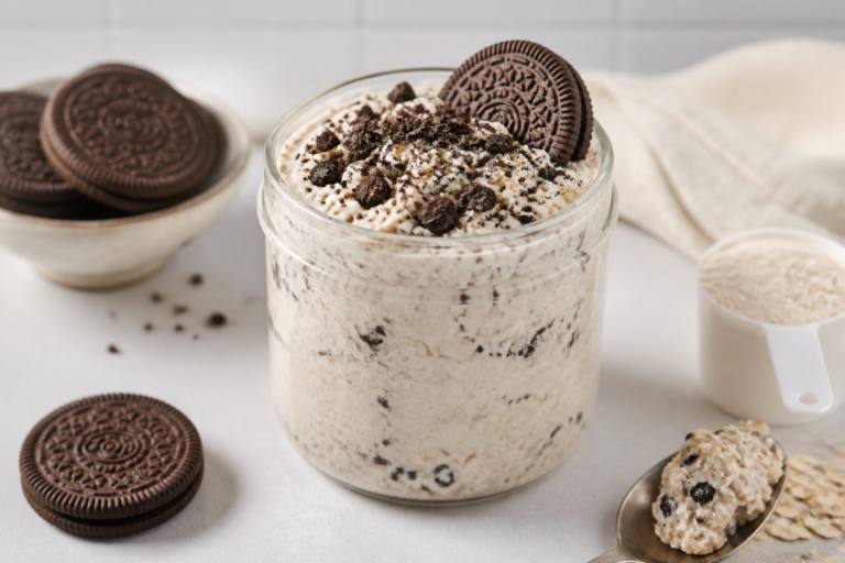 Cookies & Cream High Protein Overnight Oats – A Creamy, Satisfying Make-Ahead Breakfast