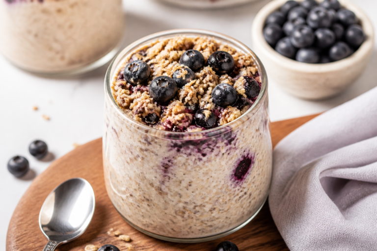 Blueberry Muffin High Protein Overnight Oats – A Cozy, Make-Ahead Breakfast
