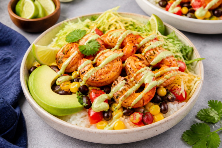 Spicy Shrimp Taco Bowls With Avocado Crema – Bright, Fresh, and Weeknight-Friendly