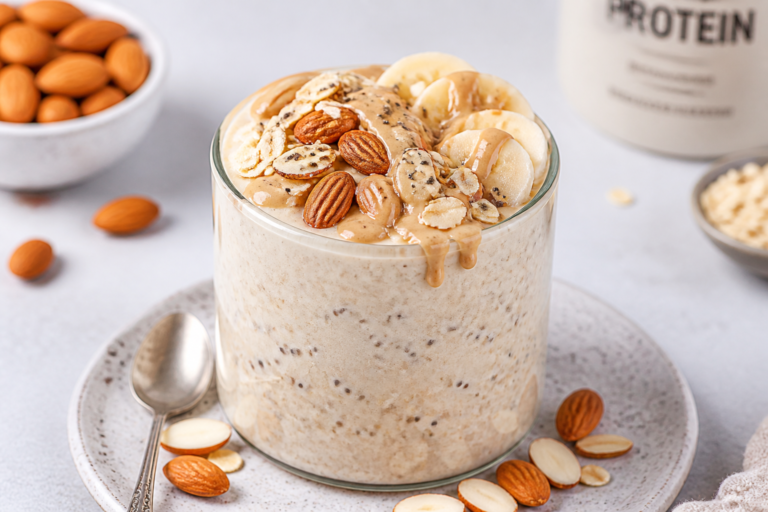 Vanilla Almond High Protein Overnight Oats – A Simple, Satisfying Make-Ahead Breakfast