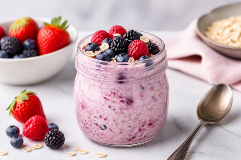 Mixed Berry High Protein Overnight Oats – A Make-Ahead Breakfast You’ll Actually Crave