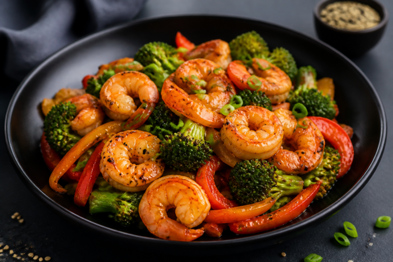 High Protein Shrimp Stir Fry in 20 Minutes – Fast, Fresh, and Flavorful