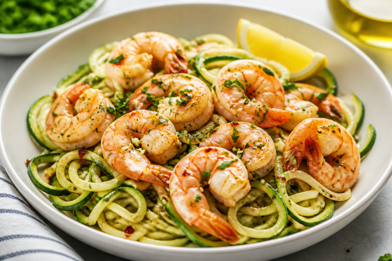 High Protein Shrimp Scampi With Zucchini Noodles – Light, Fresh, and Satisfying