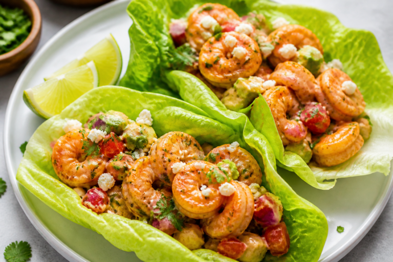 High Protein Shrimp Taco Lettuce Wraps – Fresh, Fast, and Satisfying