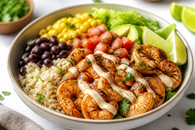 High Protein Shrimp Burrito Bowls – Fresh, Fast, and Satisfying