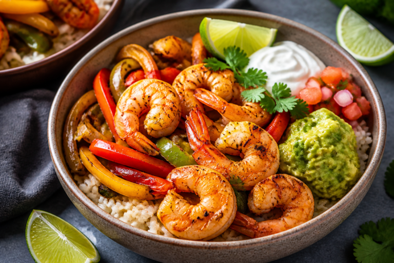 Shrimp Fajita Rice Bowls – Bright, Fresh, and Weeknight-Friendly