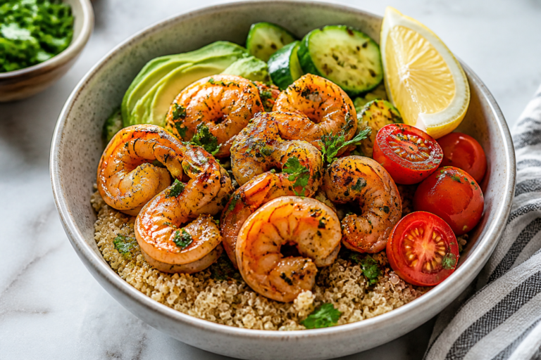 High Protein Garlic Shrimp & Quinoa Bowls – Simple, Flavor-Packed Meal Prep