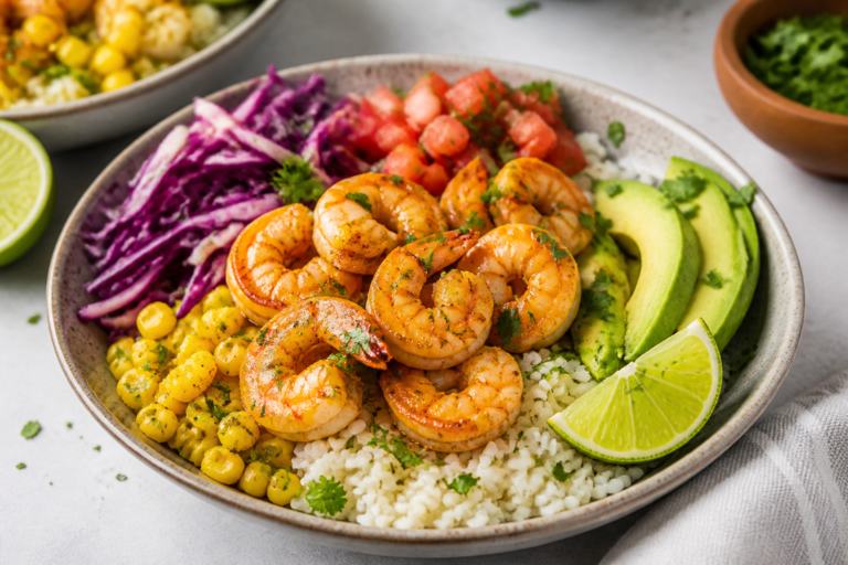 Garlic Lime Shrimp Taco Bowls – Fresh, Zesty, and Weeknight-Friendly