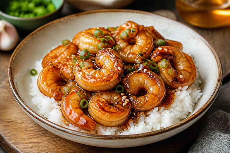 Sticky Honey Garlic Shrimp & Rice – Quick, Flavorful, Weeknight Comfort