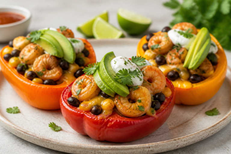 High Protein Shrimp Taco Stuffed Peppers – A Fresh, Flavor-Packed Dinner