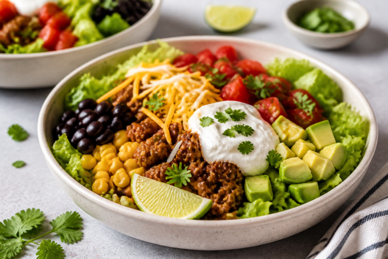 High Protein Taco Salad Bowls – A Fresh, Filling Weeknight Favorite