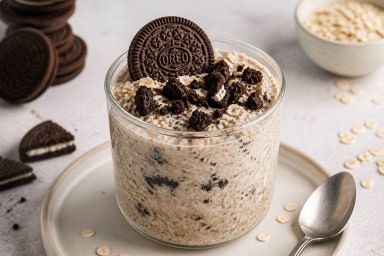 Oreo Protein Overnight Oats – Creamy, High-Protein Breakfast You Can Make Ahead