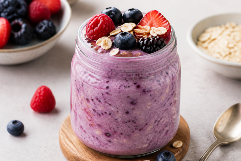 Triple Berry Protein Overnight Oats – A Simple, Satisfying Make-Ahead Breakfast